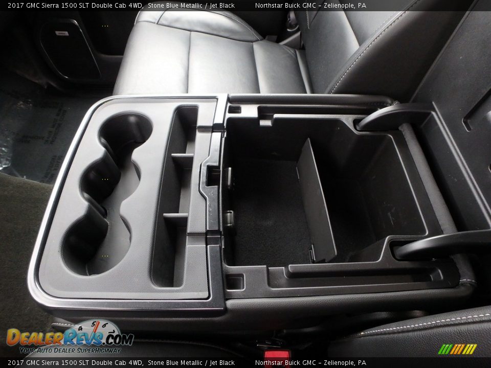 2017 GMC Sierra 1500 SLT Double Cab 4WD Stone Blue Metallic / Jet Black Photo #30