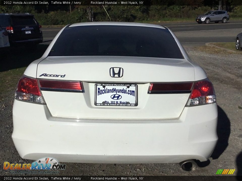 2012 Honda Accord EX Sedan Taffeta White / Ivory Photo #5