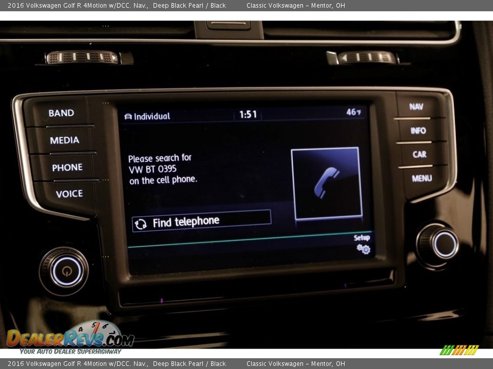 2016 Volkswagen Golf R 4Motion w/DCC. Nav. Deep Black Pearl / Black Photo #10