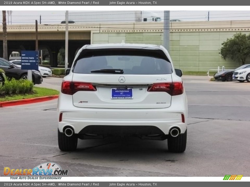 2019 Acura MDX A Spec SH-AWD White Diamond Pearl / Red Photo #6