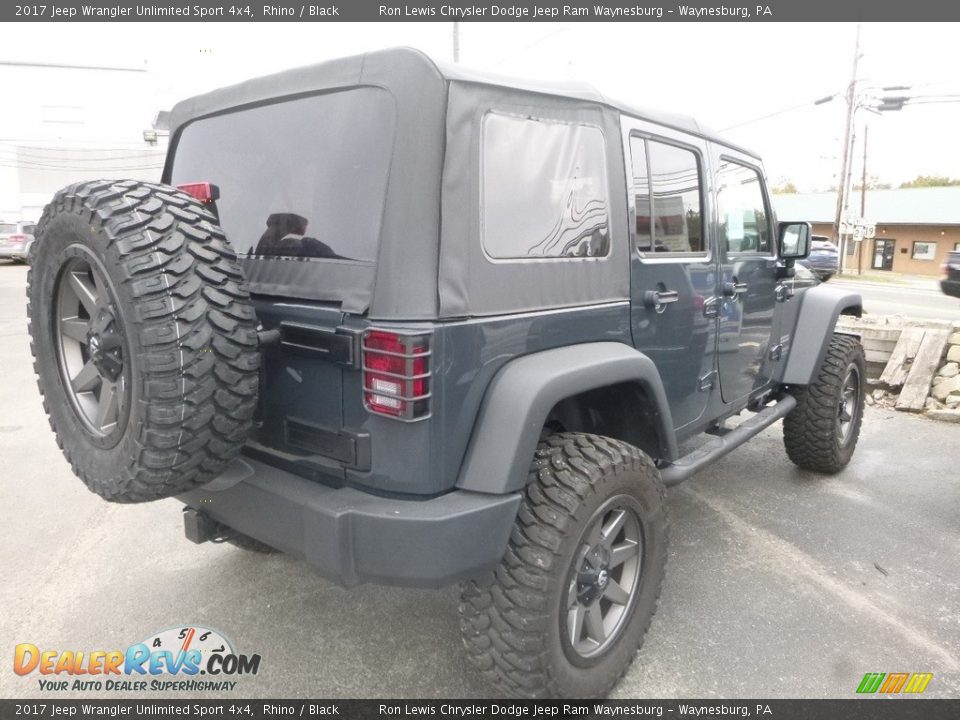 2017 Jeep Wrangler Unlimited Sport 4x4 Rhino / Black Photo #5