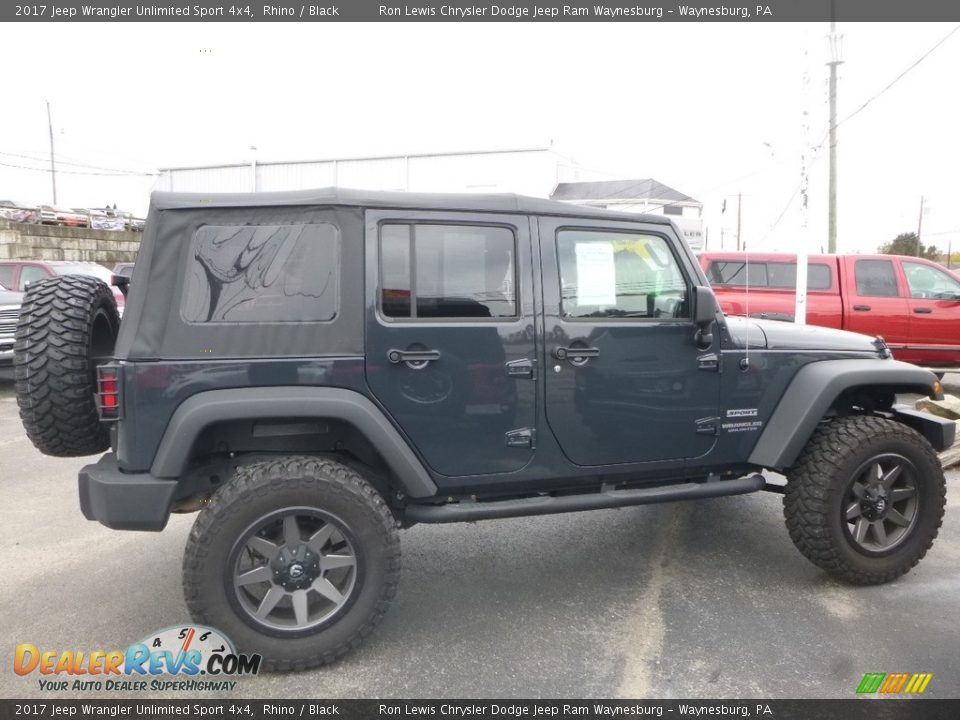 2017 Jeep Wrangler Unlimited Sport 4x4 Rhino / Black Photo #6