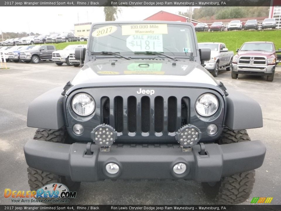 2017 Jeep Wrangler Unlimited Sport 4x4 Rhino / Black Photo #11