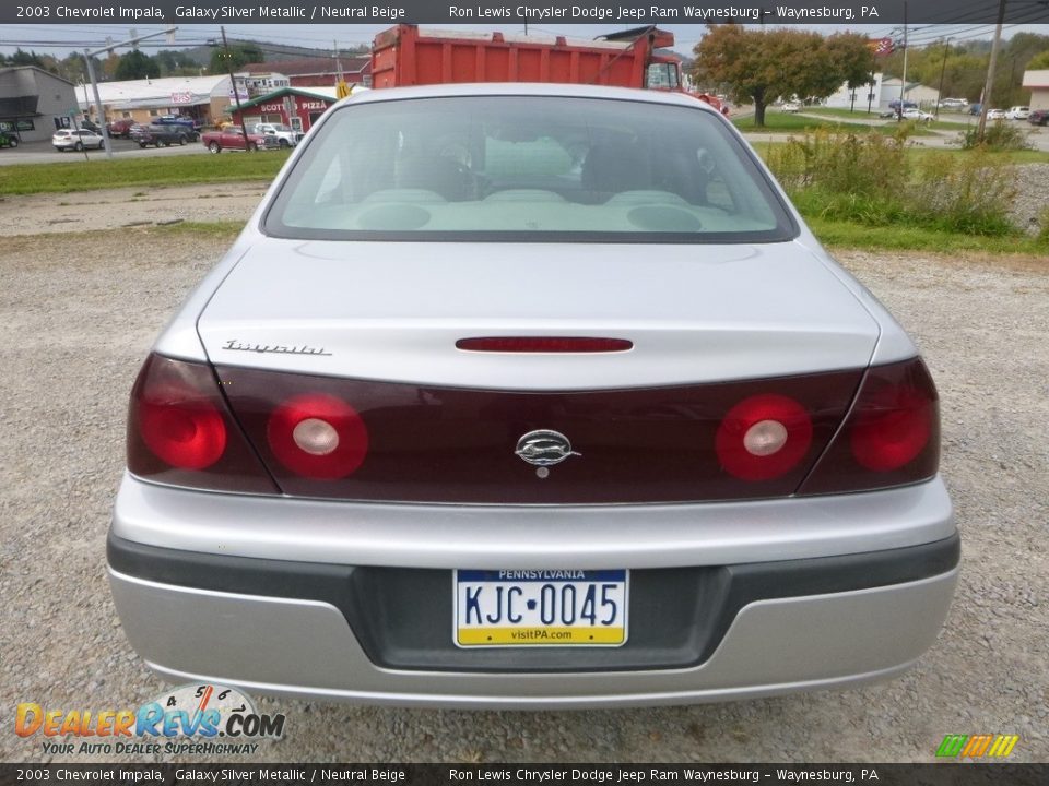 2003 Chevrolet Impala Galaxy Silver Metallic / Neutral Beige Photo #4