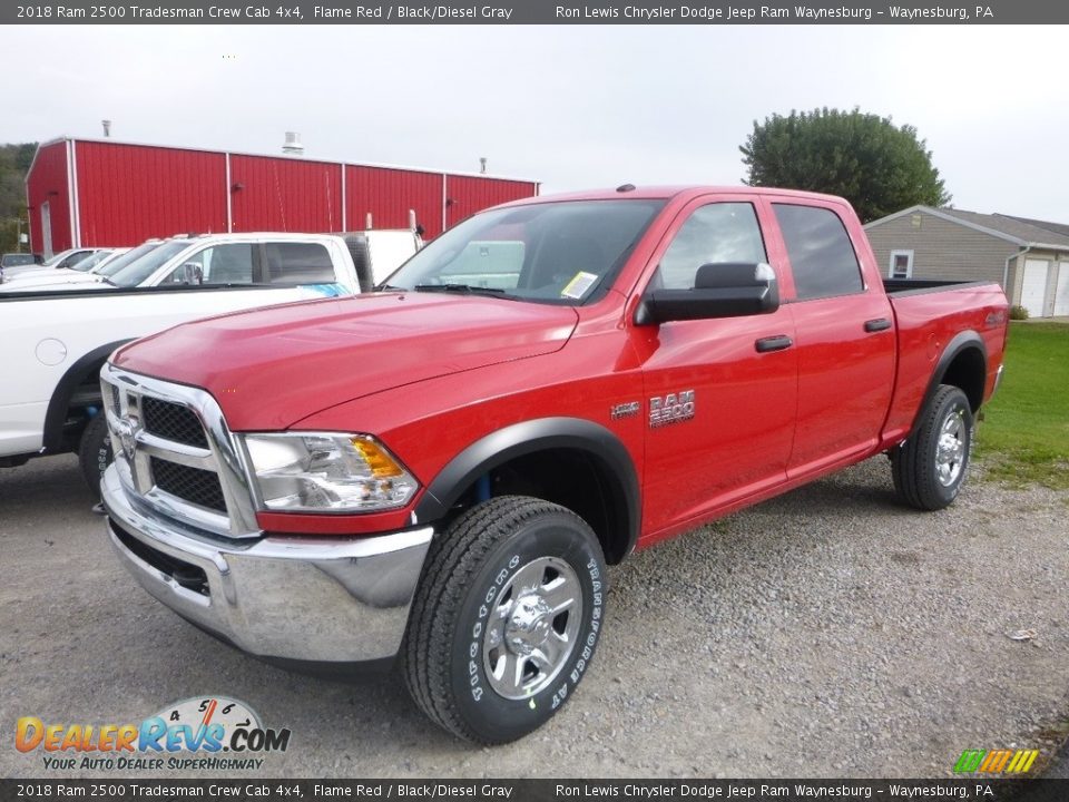 2018 Ram 2500 Tradesman Crew Cab 4x4 Flame Red / Black/Diesel Gray Photo #1