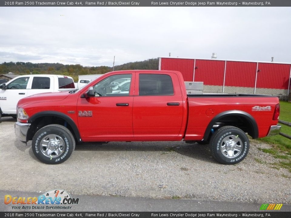 2018 Ram 2500 Tradesman Crew Cab 4x4 Flame Red / Black/Diesel Gray Photo #3