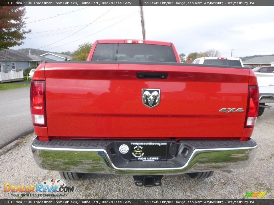2018 Ram 2500 Tradesman Crew Cab 4x4 Flame Red / Black/Diesel Gray Photo #5