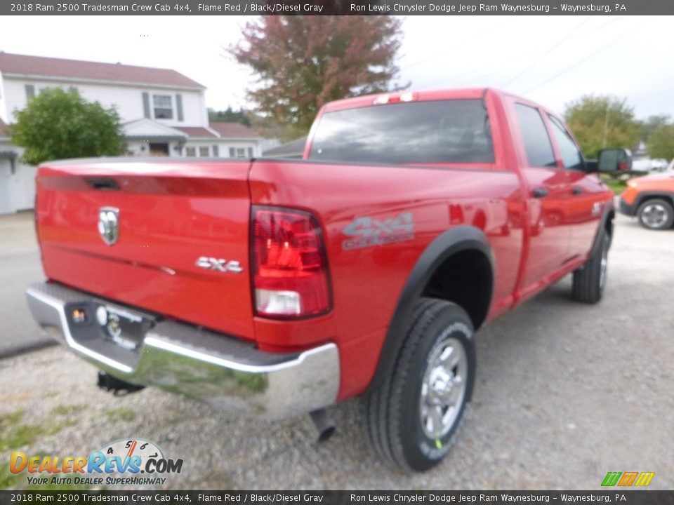 2018 Ram 2500 Tradesman Crew Cab 4x4 Flame Red / Black/Diesel Gray Photo #6