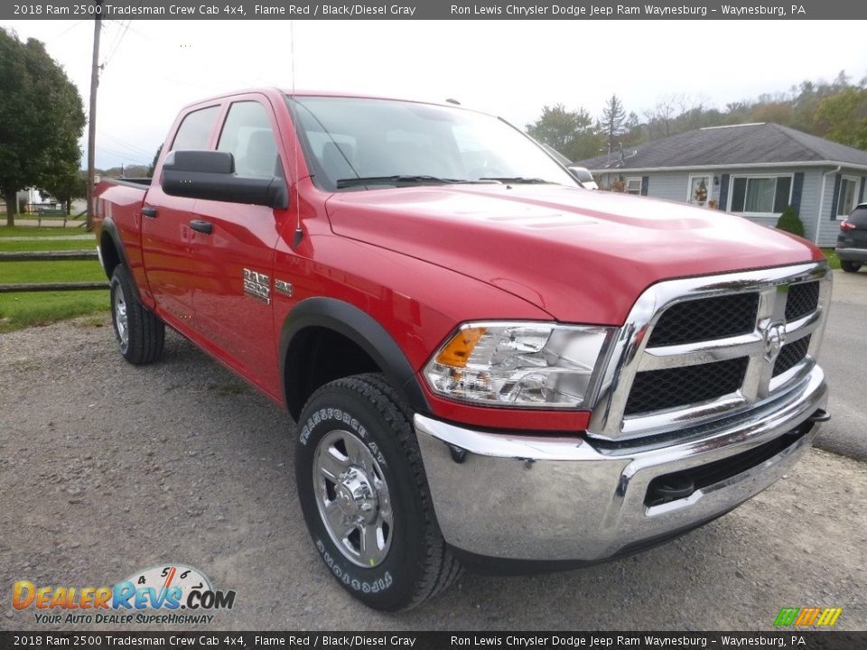 2018 Ram 2500 Tradesman Crew Cab 4x4 Flame Red / Black/Diesel Gray Photo #12