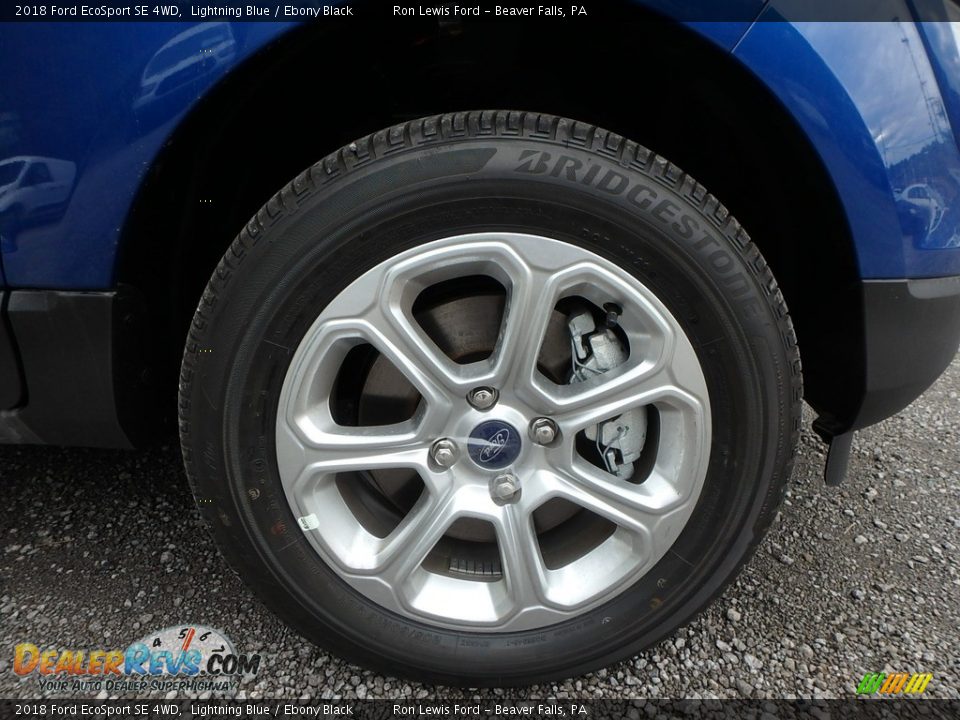 2018 Ford EcoSport SE 4WD Lightning Blue / Ebony Black Photo #10