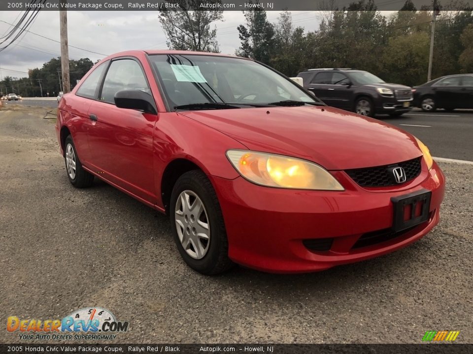2005 Honda Civic Value Package Coupe Rallye Red / Black Photo #6