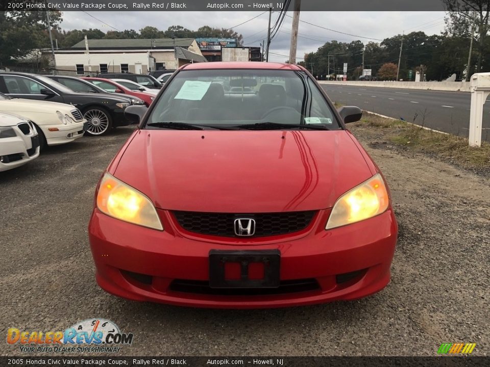 2005 Honda Civic Value Package Coupe Rallye Red / Black Photo #7