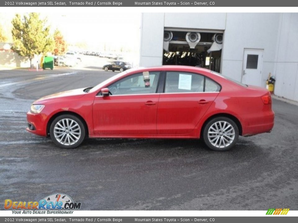 2012 Volkswagen Jetta SEL Sedan Tornado Red / Cornsilk Beige Photo #3