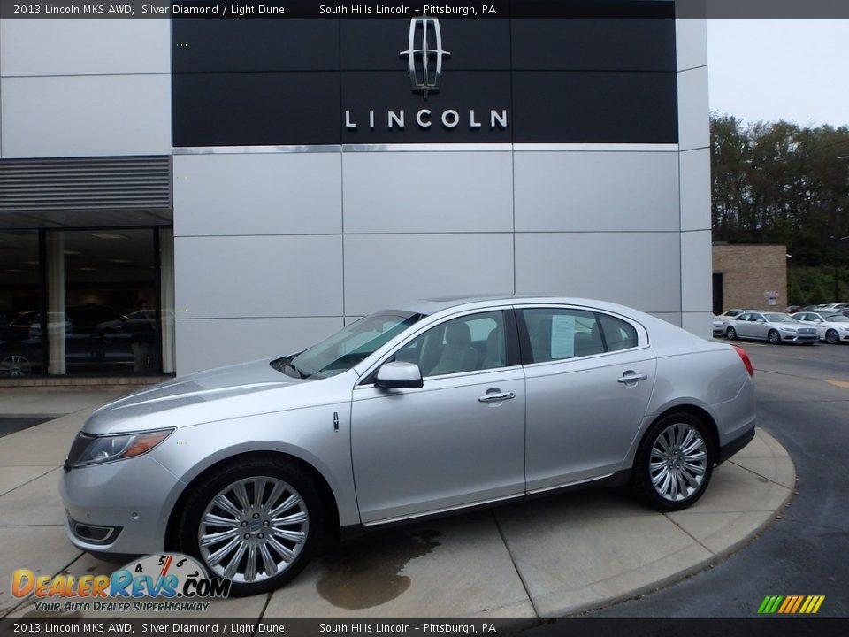 2013 Lincoln MKS AWD Silver Diamond / Light Dune Photo #1