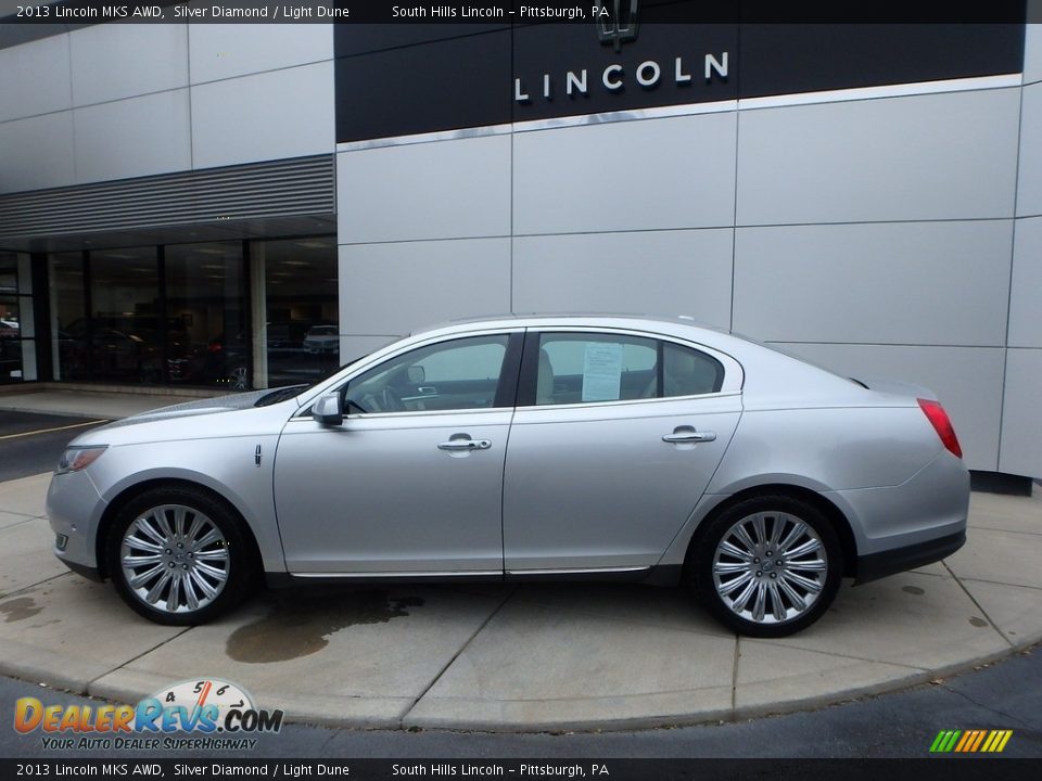 2013 Lincoln MKS AWD Silver Diamond / Light Dune Photo #2