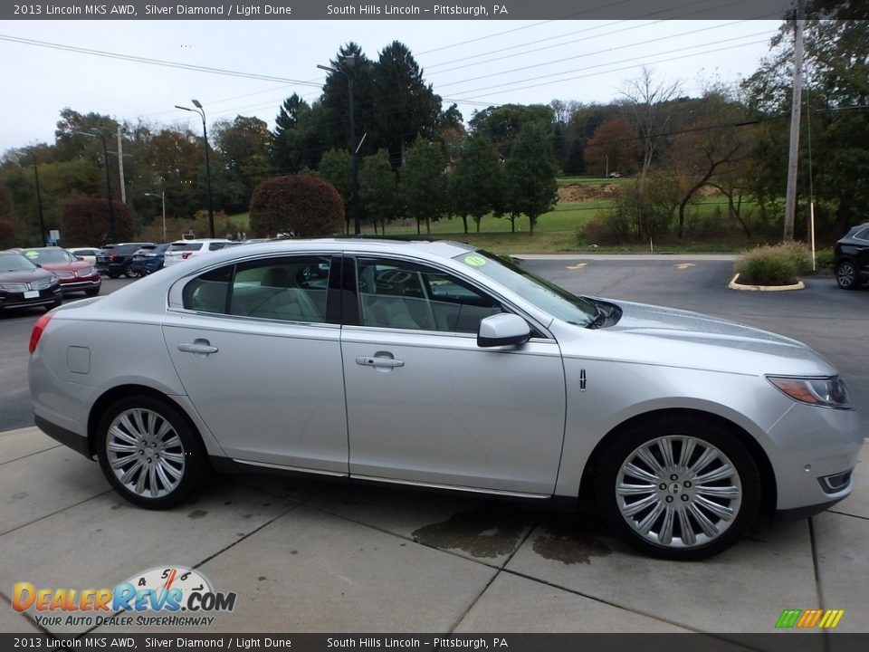 2013 Lincoln MKS AWD Silver Diamond / Light Dune Photo #6
