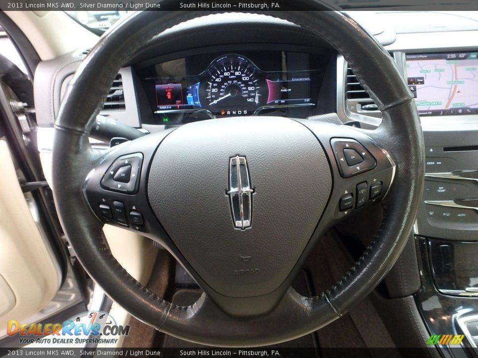 2013 Lincoln MKS AWD Silver Diamond / Light Dune Photo #20
