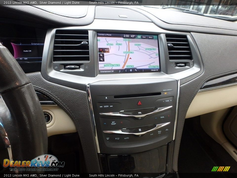 2013 Lincoln MKS AWD Silver Diamond / Light Dune Photo #22