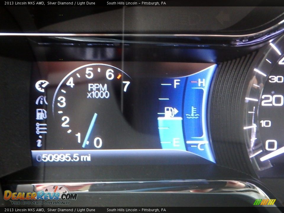 2013 Lincoln MKS AWD Silver Diamond / Light Dune Photo #24