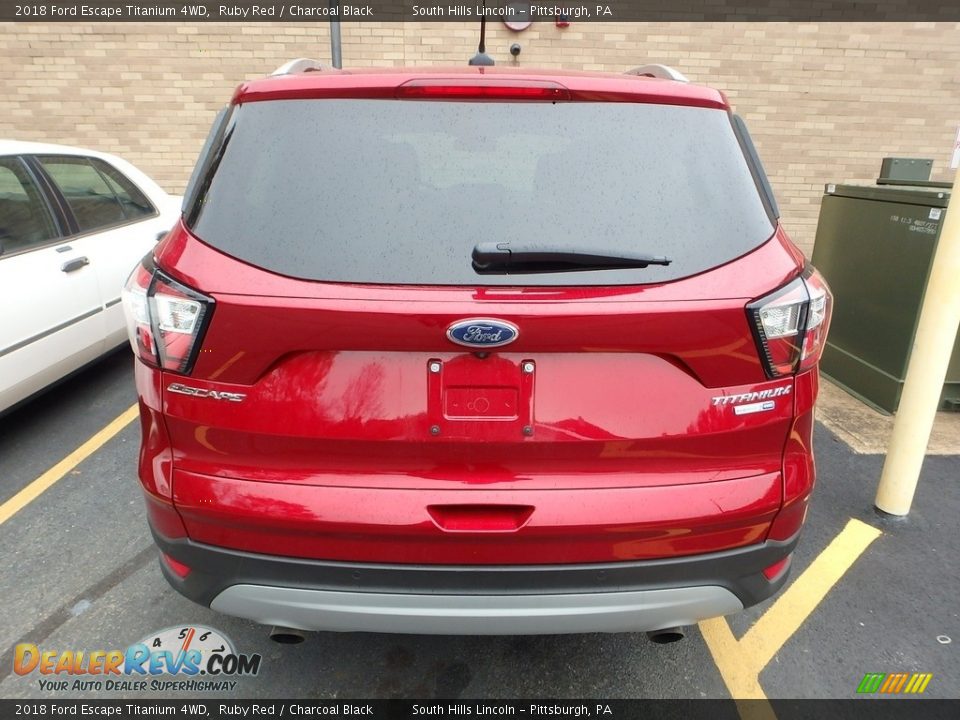 2018 Ford Escape Titanium 4WD Ruby Red / Charcoal Black Photo #3