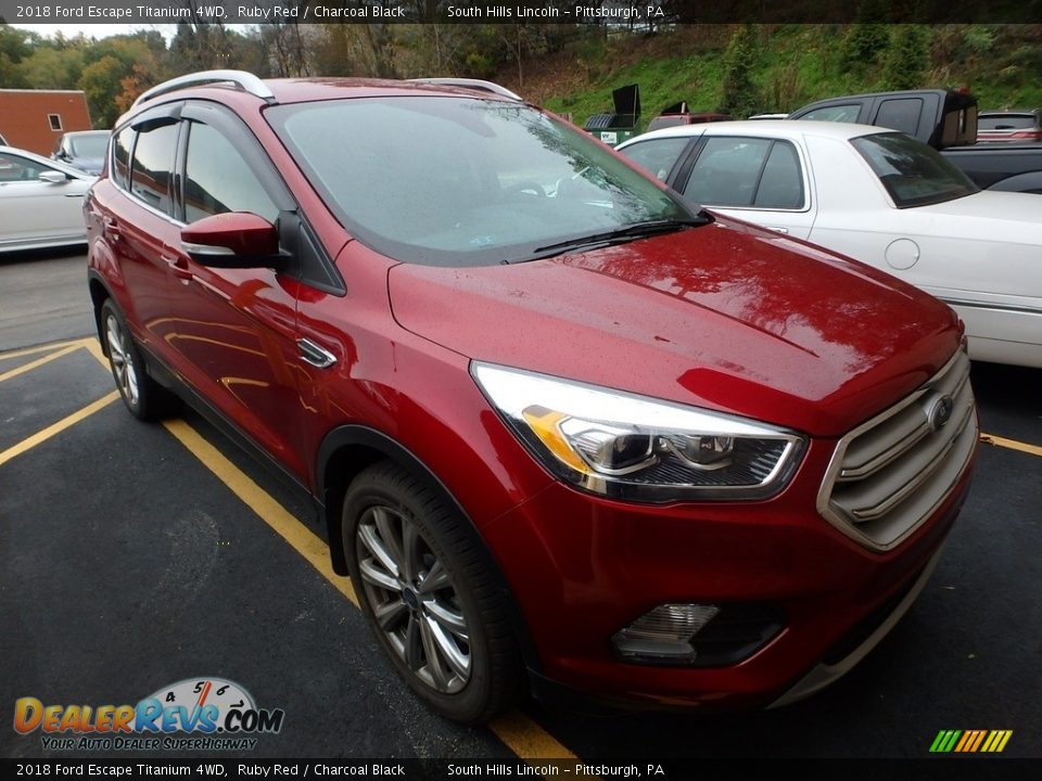 2018 Ford Escape Titanium 4WD Ruby Red / Charcoal Black Photo #5