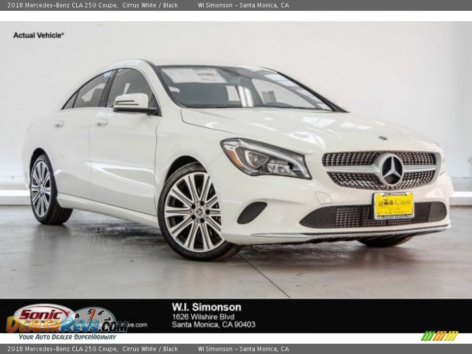 2018 Mercedes-Benz CLA 250 Coupe Cirrus White / Black Photo #1