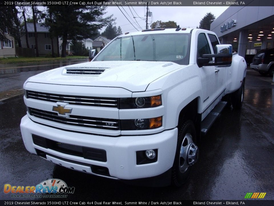 2019 Chevrolet Silverado 3500HD LTZ Crew Cab 4x4 Dual Rear Wheel Summit White / Dark Ash/Jet Black Photo #1