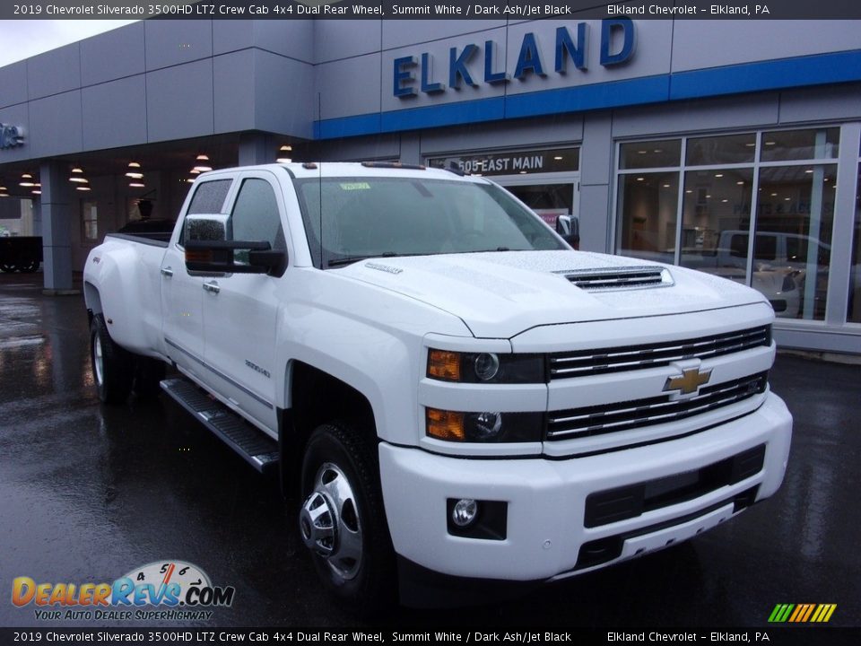 2019 Chevrolet Silverado 3500HD LTZ Crew Cab 4x4 Dual Rear Wheel Summit White / Dark Ash/Jet Black Photo #3