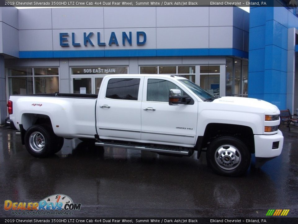 2019 Chevrolet Silverado 3500HD LTZ Crew Cab 4x4 Dual Rear Wheel Summit White / Dark Ash/Jet Black Photo #4