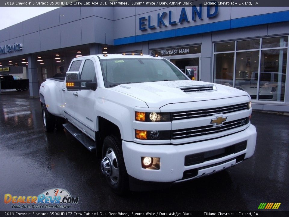2019 Chevrolet Silverado 3500HD LTZ Crew Cab 4x4 Dual Rear Wheel Summit White / Dark Ash/Jet Black Photo #17