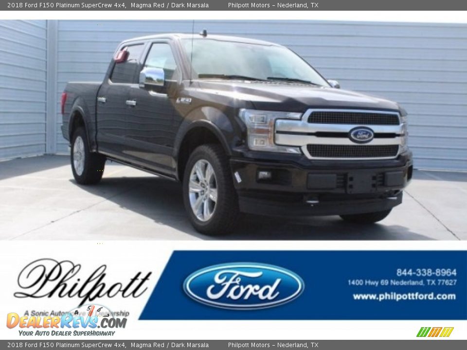 2018 Ford F150 Platinum SuperCrew 4x4 Magma Red / Dark Marsala Photo #1