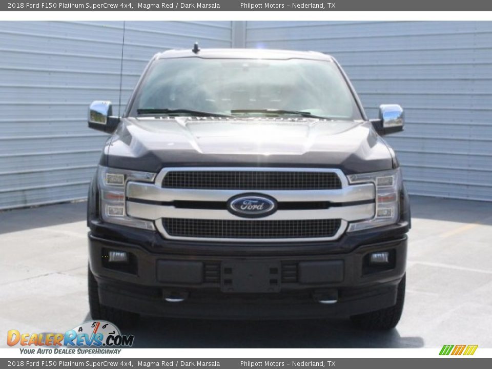 2018 Ford F150 Platinum SuperCrew 4x4 Magma Red / Dark Marsala Photo #2