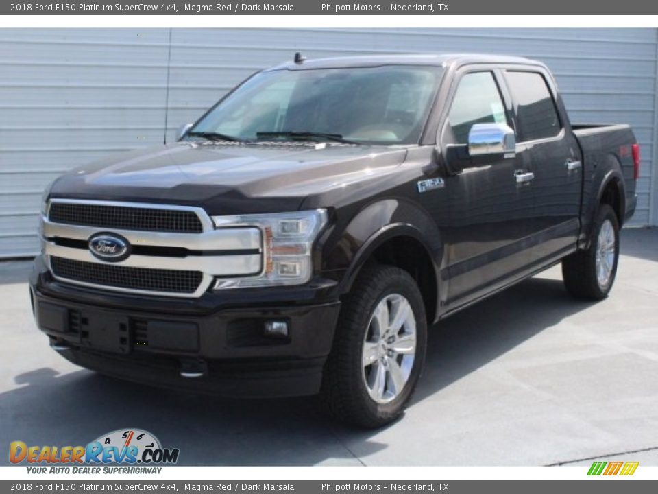2018 Ford F150 Platinum SuperCrew 4x4 Magma Red / Dark Marsala Photo #3