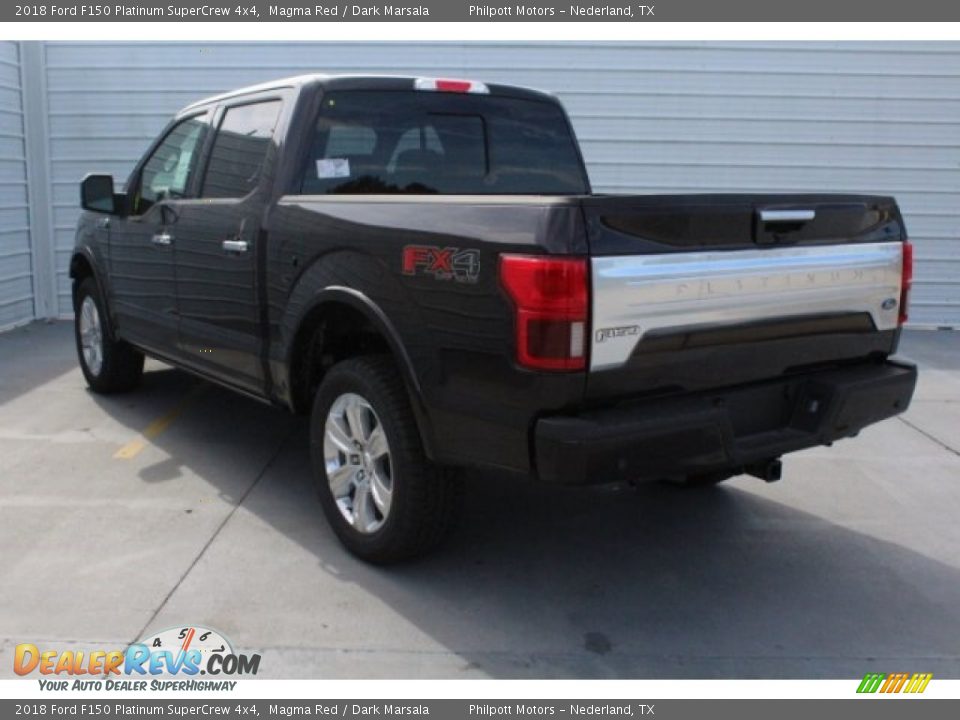 2018 Ford F150 Platinum SuperCrew 4x4 Magma Red / Dark Marsala Photo #8
