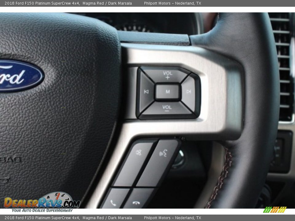 2018 Ford F150 Platinum SuperCrew 4x4 Steering Wheel Photo #22