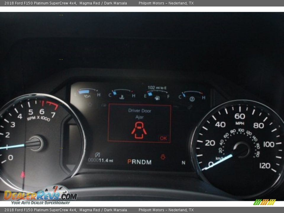 2018 Ford F150 Platinum SuperCrew 4x4 Magma Red / Dark Marsala Photo #23