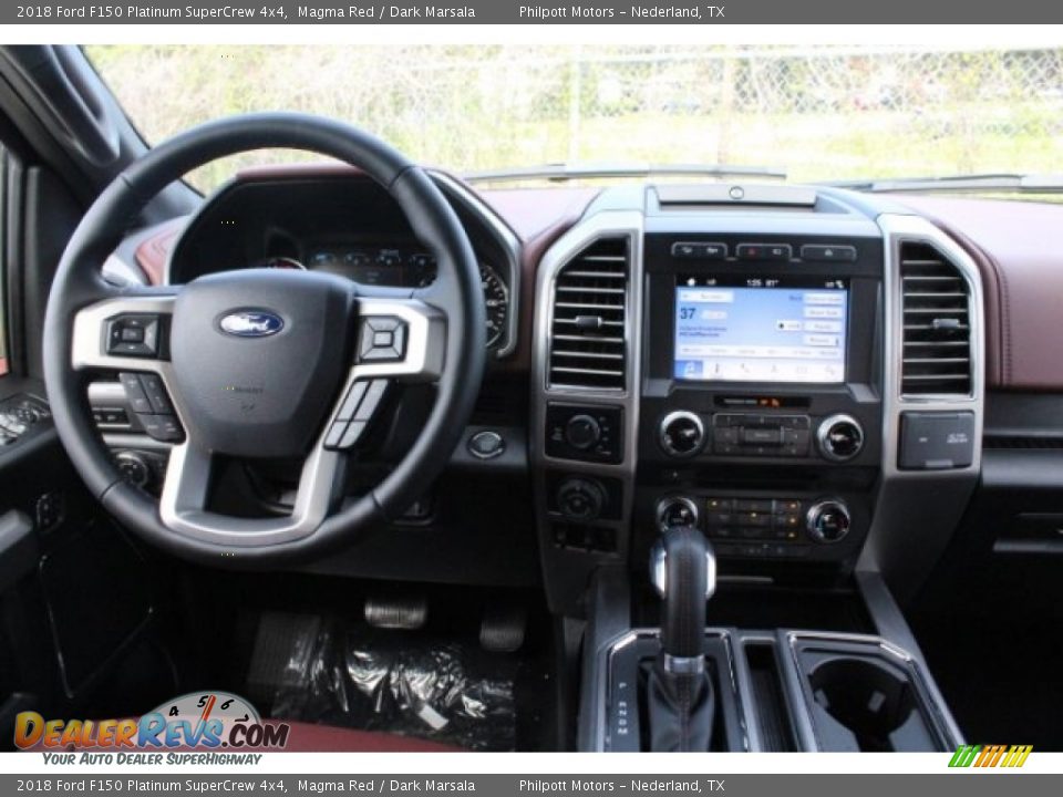 2018 Ford F150 Platinum SuperCrew 4x4 Magma Red / Dark Marsala Photo #27