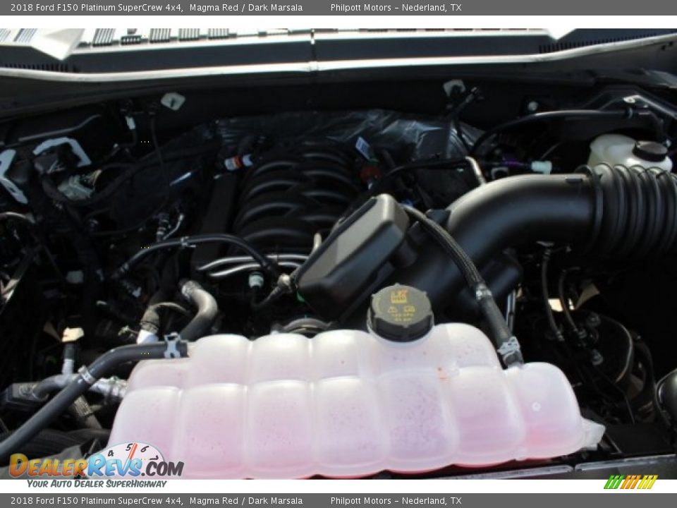 2018 Ford F150 Platinum SuperCrew 4x4 Magma Red / Dark Marsala Photo #35