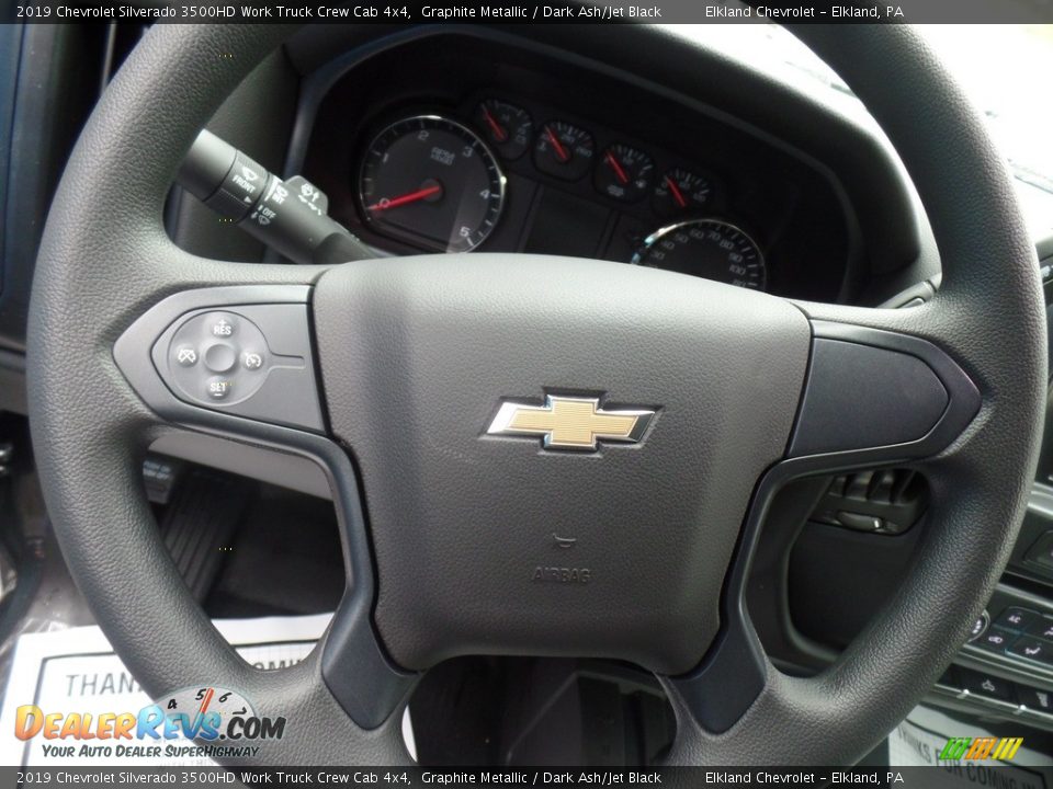 2019 Chevrolet Silverado 3500HD Work Truck Crew Cab 4x4 Graphite Metallic / Dark Ash/Jet Black Photo #20