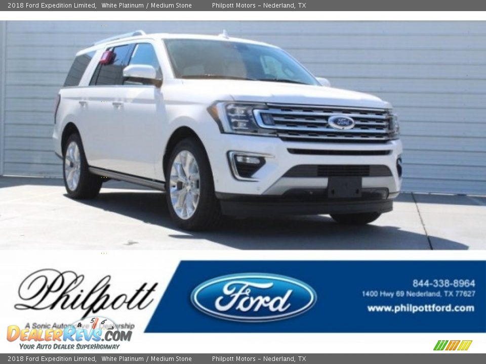 2018 Ford Expedition Limited White Platinum / Medium Stone Photo #1