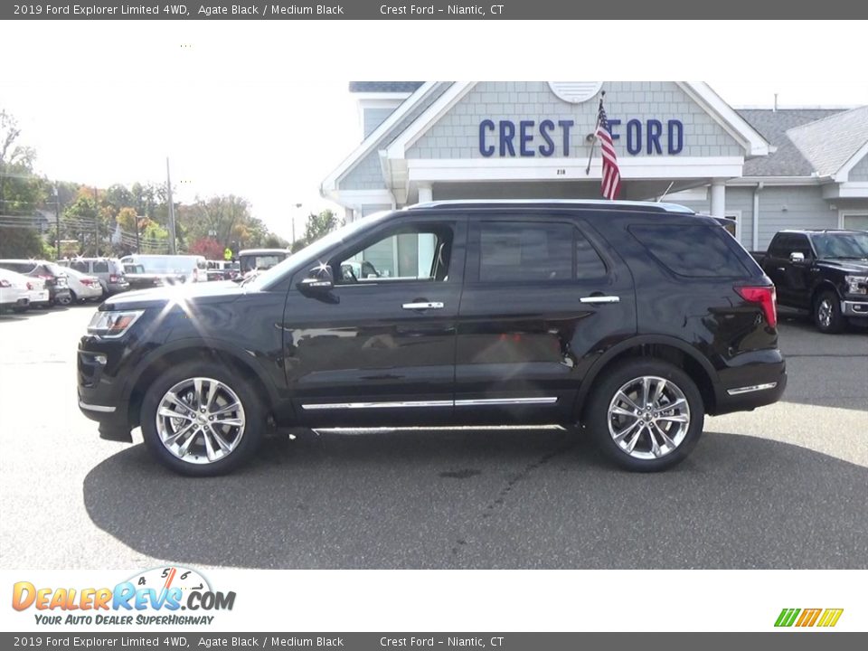 2019 Ford Explorer Limited 4WD Agate Black / Medium Black Photo #4