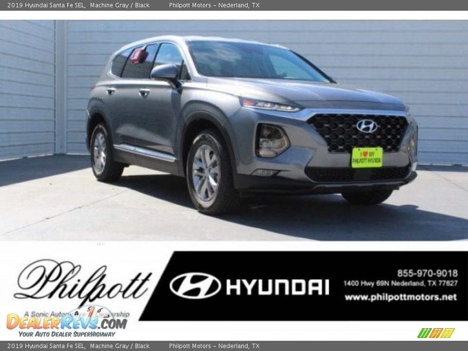 2019 Hyundai Santa Fe SEL Machine Gray / Black Photo #1