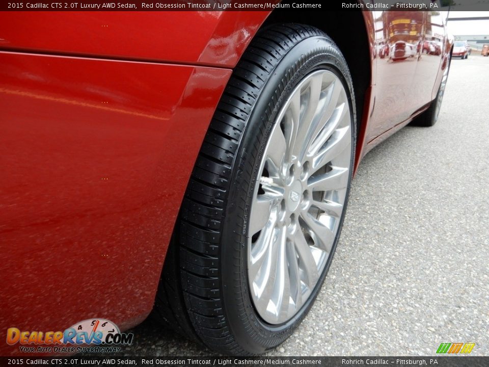 2015 Cadillac CTS 2.0T Luxury AWD Sedan Red Obsession Tintcoat / Light Cashmere/Medium Cashmere Photo #12