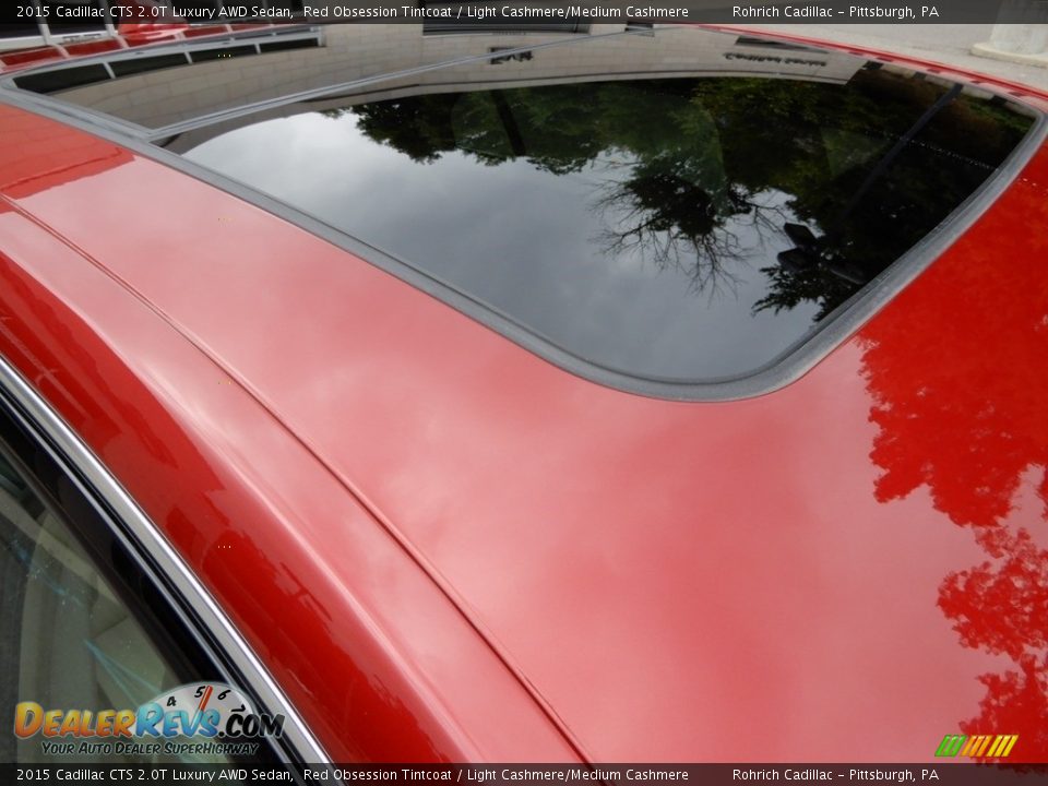 2015 Cadillac CTS 2.0T Luxury AWD Sedan Red Obsession Tintcoat / Light Cashmere/Medium Cashmere Photo #14