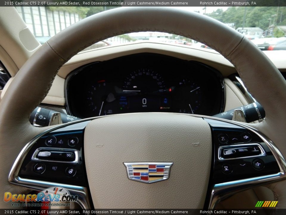 2015 Cadillac CTS 2.0T Luxury AWD Sedan Red Obsession Tintcoat / Light Cashmere/Medium Cashmere Photo #15