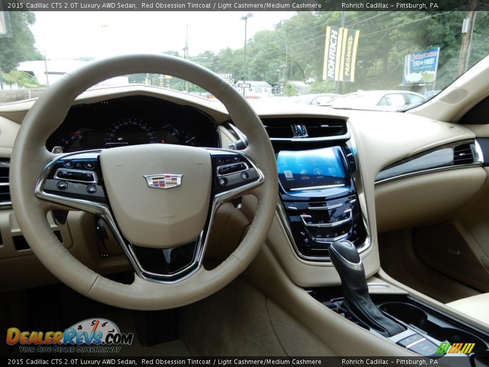 2015 Cadillac CTS 2.0T Luxury AWD Sedan Red Obsession Tintcoat / Light Cashmere/Medium Cashmere Photo #16