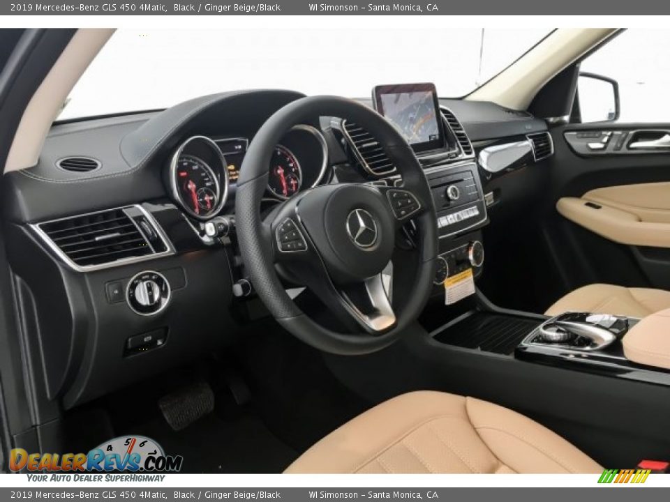 2019 Mercedes-Benz GLS 450 4Matic Black / Ginger Beige/Black Photo #4