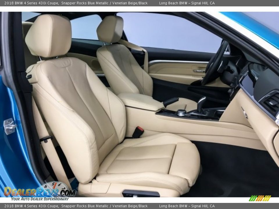 2018 BMW 4 Series 430i Coupe Snapper Rocks Blue Metallic / Venetian Beige/Black Photo #6