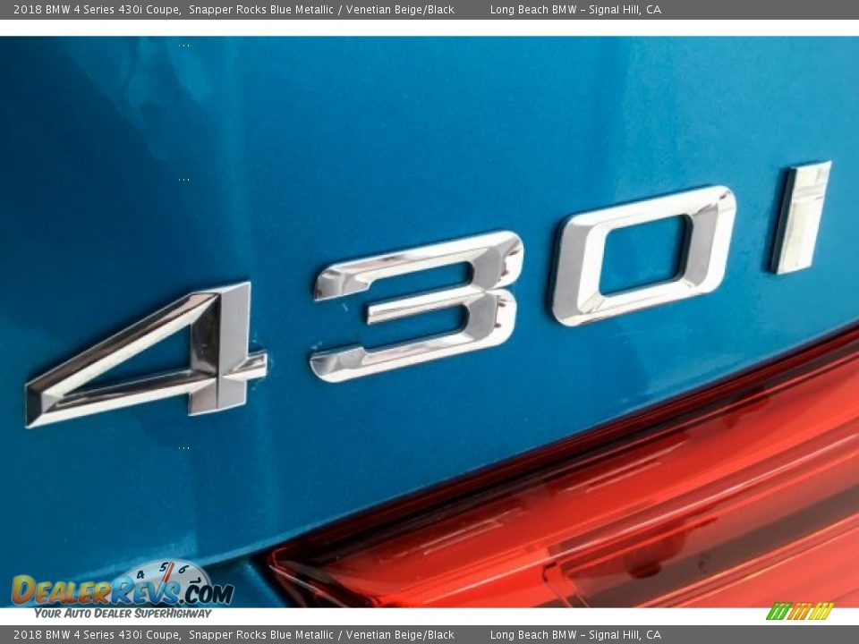 2018 BMW 4 Series 430i Coupe Snapper Rocks Blue Metallic / Venetian Beige/Black Photo #7