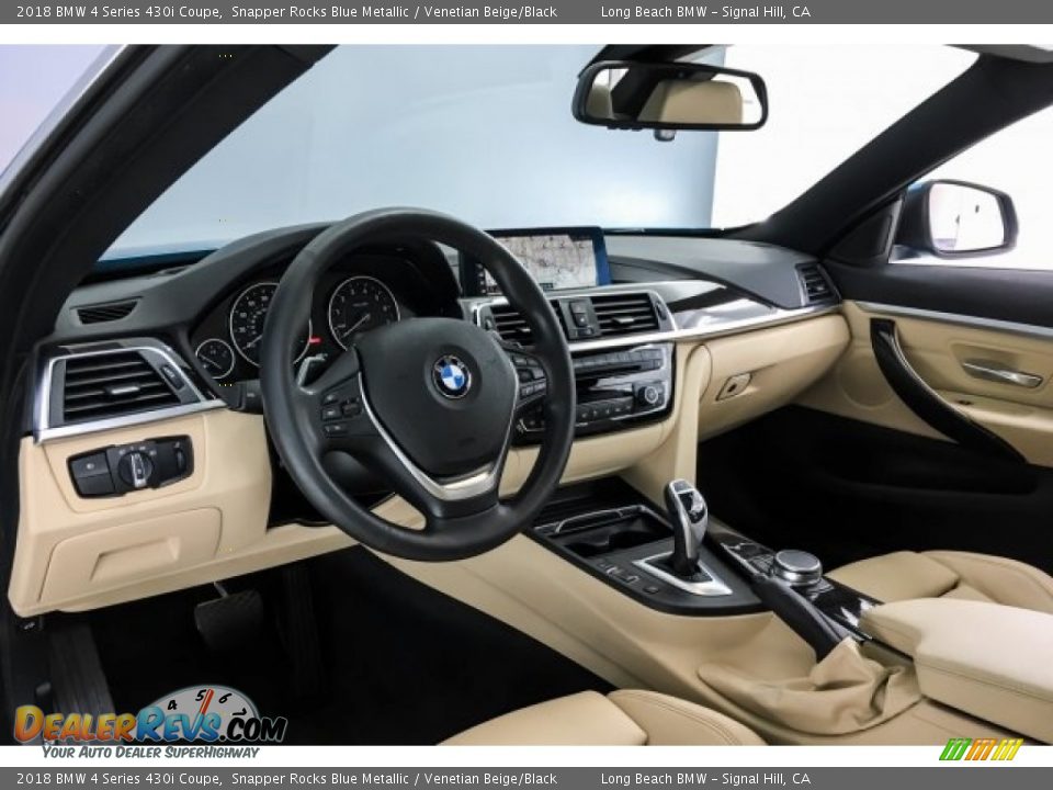 2018 BMW 4 Series 430i Coupe Snapper Rocks Blue Metallic / Venetian Beige/Black Photo #20